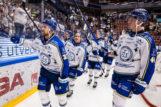 Leksands spelarna jublar