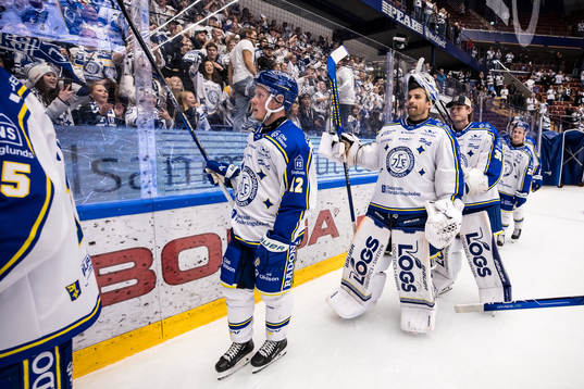 Leksands spelarna jublar