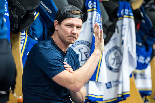 Leksands Patrik Zackrisson innan ishockeymatchen i SHL