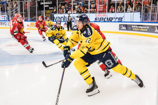 ???under ishockeymatchen i Hockeyallsvenskan mellan Mora