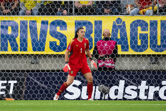 Goalkeeper Zecira Musovic of Sweden