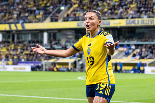 Johanna Rytting Kaneryd of Sweden reacts