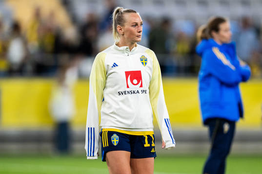 Stina Blackstenius of Sweden looks dejected