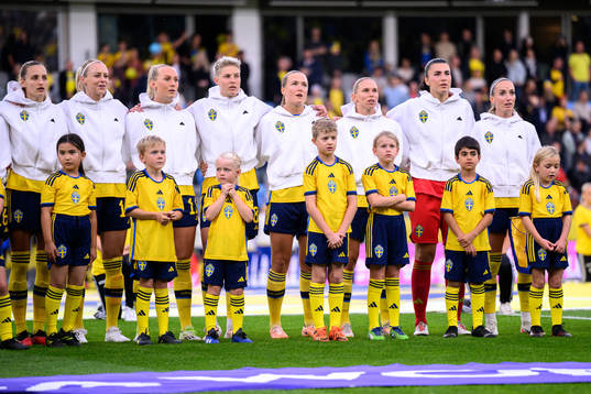 Players of Sweden at lineup