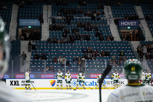 Björklövens spelare värmer upp