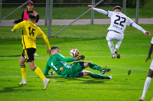 IFK Hässleholms målvakt Victor Stulic i matchen i