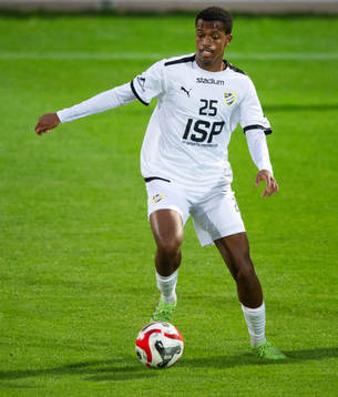 IFK Malmös Ahmed Ismail Abdi i matchen i division 2 mellan