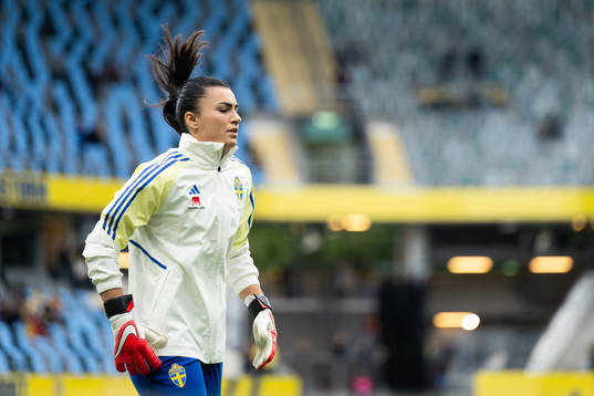 Goalkeeper Zecira Musovic of Sweden