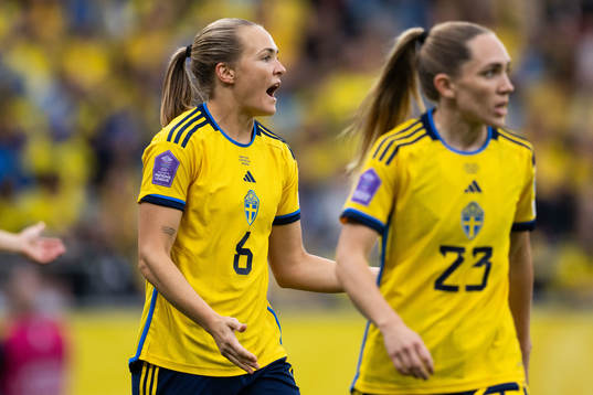 Magdalena Eriksson of Sweden reacts