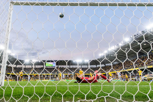 Goalkeeper Zecira Musovic of Sweden looks dejected