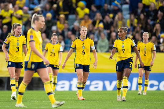 Magdalena Eriksson of Sweden looks dejected