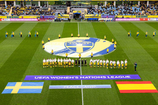Players of Sweden and of Spain