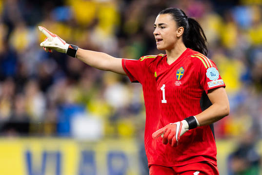 Goalkeeper Zecira Musovic of Sweden