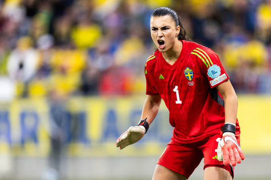 Goalkeeper Zecira Musovic of Sweden