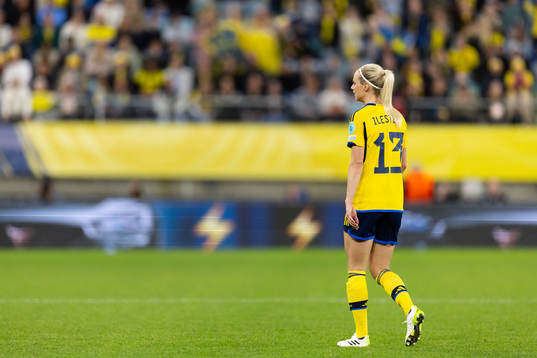 Amanda Ilestedt of Sweden leaves the pitch