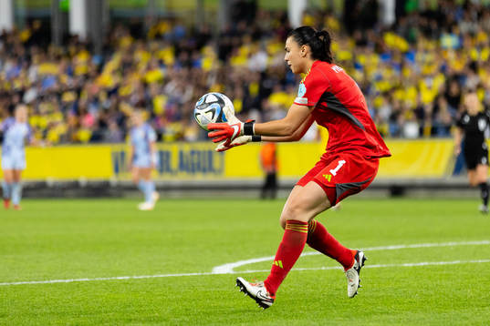 Goalkeeper Zecira Musovic of Sweden