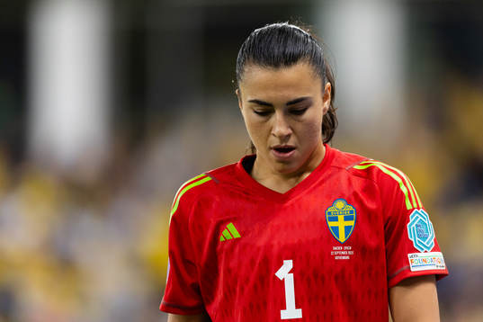 Goalkeeper Zecira Musovic of Sweden