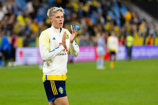 Lina Hurtig of Sweden looks dejected