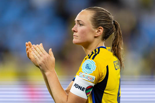 Magdalena Eriksson of Sweden looks dejected
