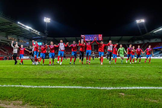 Helsingborgs spelarn jublar