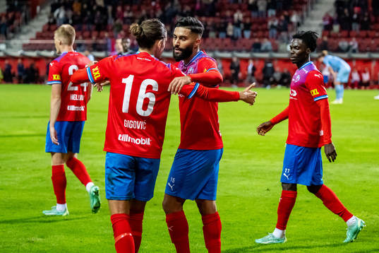 Helsingborgs Ervin Gigovic jublar efter1-0