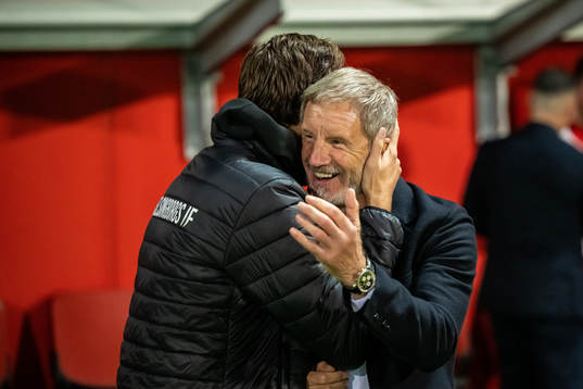 Helsingborgs tränare Stuart Baxter jublar
