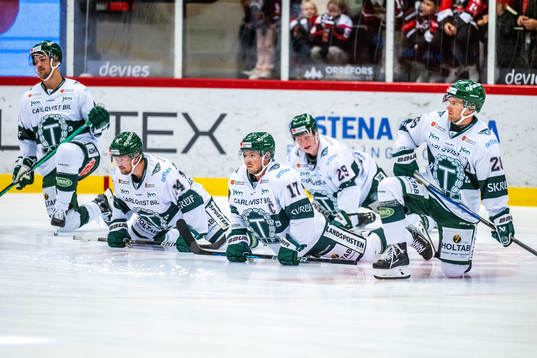under ishockeymatchen i Hockeyallsvenskan mellan Nybro och