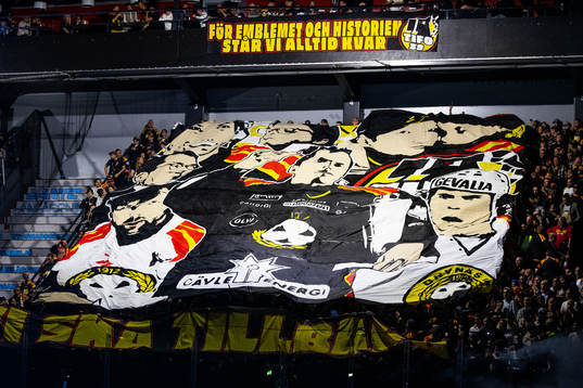 Brynäs supportrar med tifo