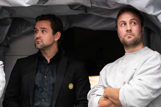 Brynäs sportchef Johan Alcén och Johan Larsson