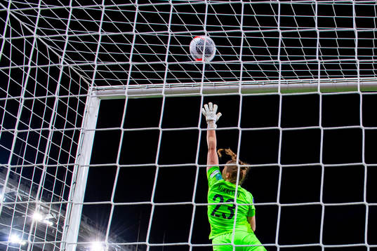 Goalkeeper Aurora Mikalsen of Norway