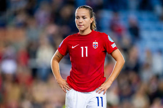Guro Reiten of Norway looks dejected