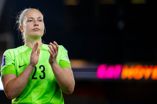 Goalkeeper Aurora Mikalsen of Norway