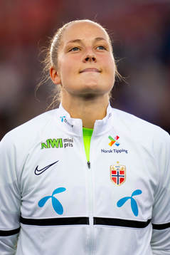 Goalkeeper Aurora Mikalsen of Norway
