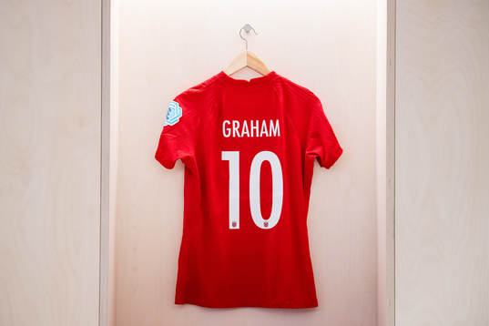 The kit of Caroline Graham Hansen of Norway in the dressing