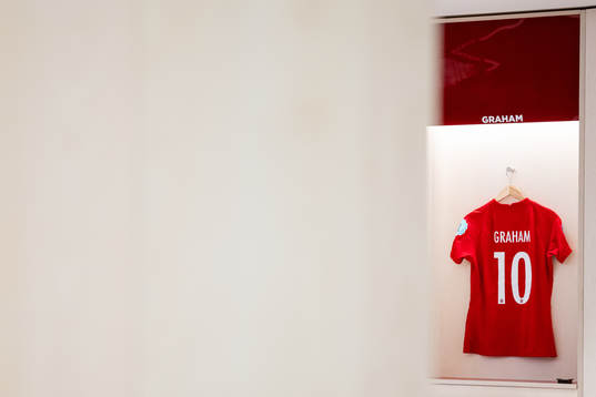 The kit of Caroline Graham Hansen of Norway in the dressing