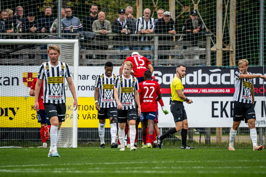 Landskronas Adam Egnell, Samuel Kotto, David Edvardsson och