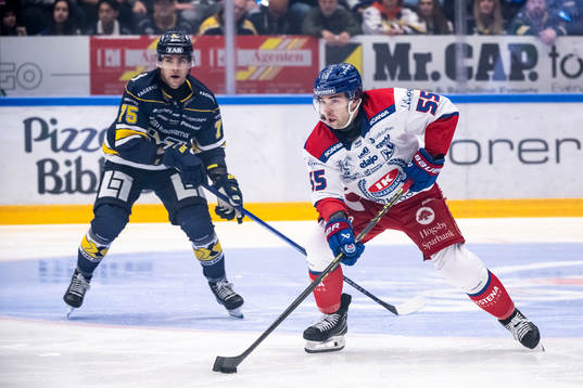 HV71s Radan Lenc och Oskarshamns David Quenneville