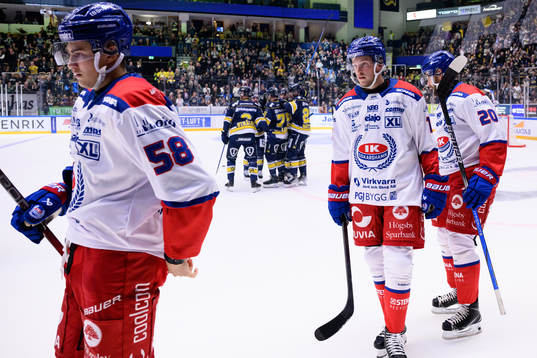 Oskarshamns Hugo Jonasson och Rasmus Bengtsson deppar