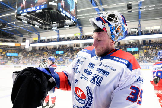 Oskarshamns målvakt Emil Kruse