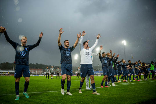 Malmö FFs spelare jublar