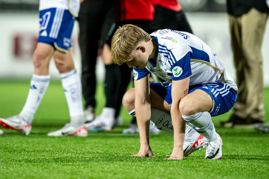 IFK Norrköpings Isak Andri Sigurgeirsson deppar