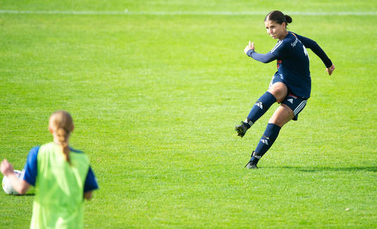 FC Hessleholms Annie Ribba i matchen i division 3 Skåne