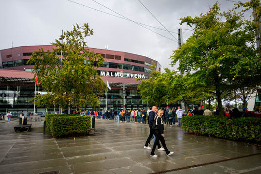 Exteriör över Malmö Arena