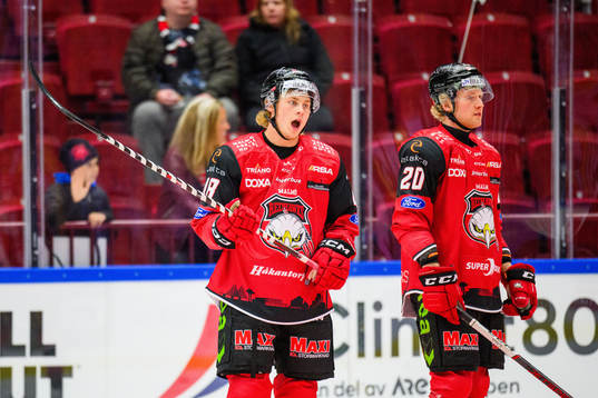 Malmö Redhawks Lauri Pajuniemi och Thomas Berg Paulsen