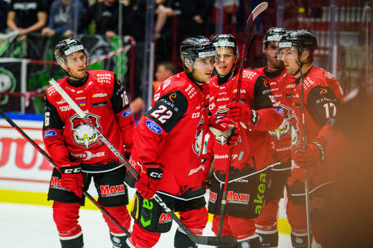 Malmö Redhawks Janne Kuokkanen jublar