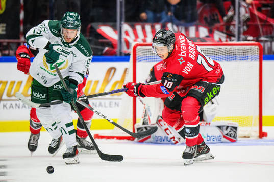 Färjestads Joel Kellman och Malmö Redhawks William Von