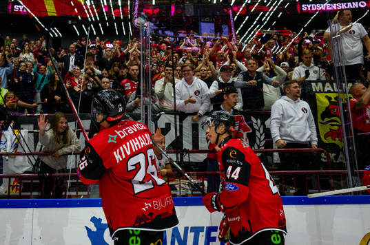 Malmö Redhawks Teemu Kivihalme och Filip Sitar