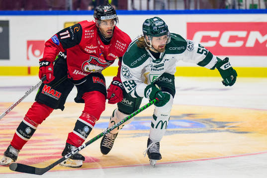 Malmö Redhawks Markus Lauridsen och Färjestads Linus
