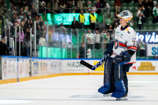 Växjös målvakt Emil Larmi deppar