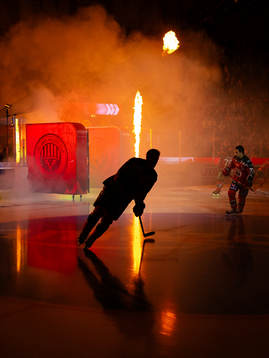 Frölundas intro innan ishockeymatchen i SHL mellan